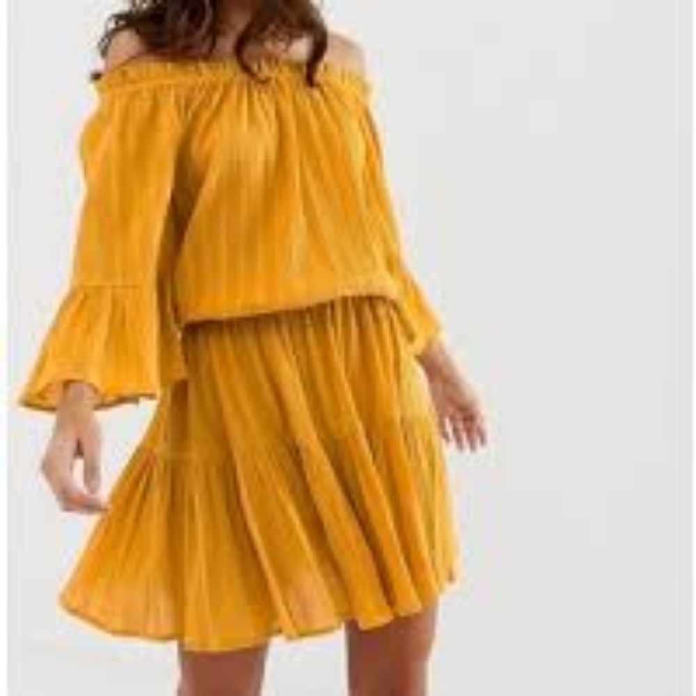Asos Off the shoulder mini dress